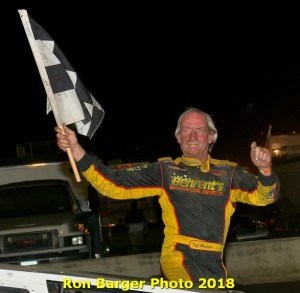 Jeff Heotzler scores his 52nd career modified victory at the historic Orange County Fair Speedway on June 9, 2018.